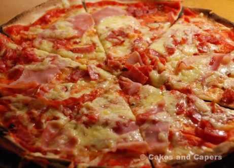 cooked pizza